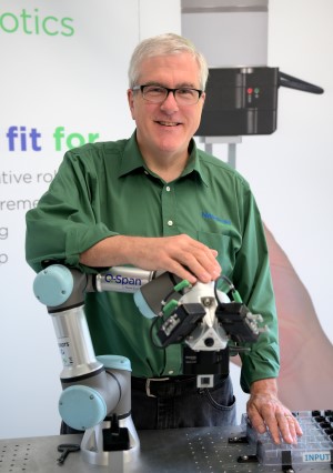 David Henderson with a cobot
